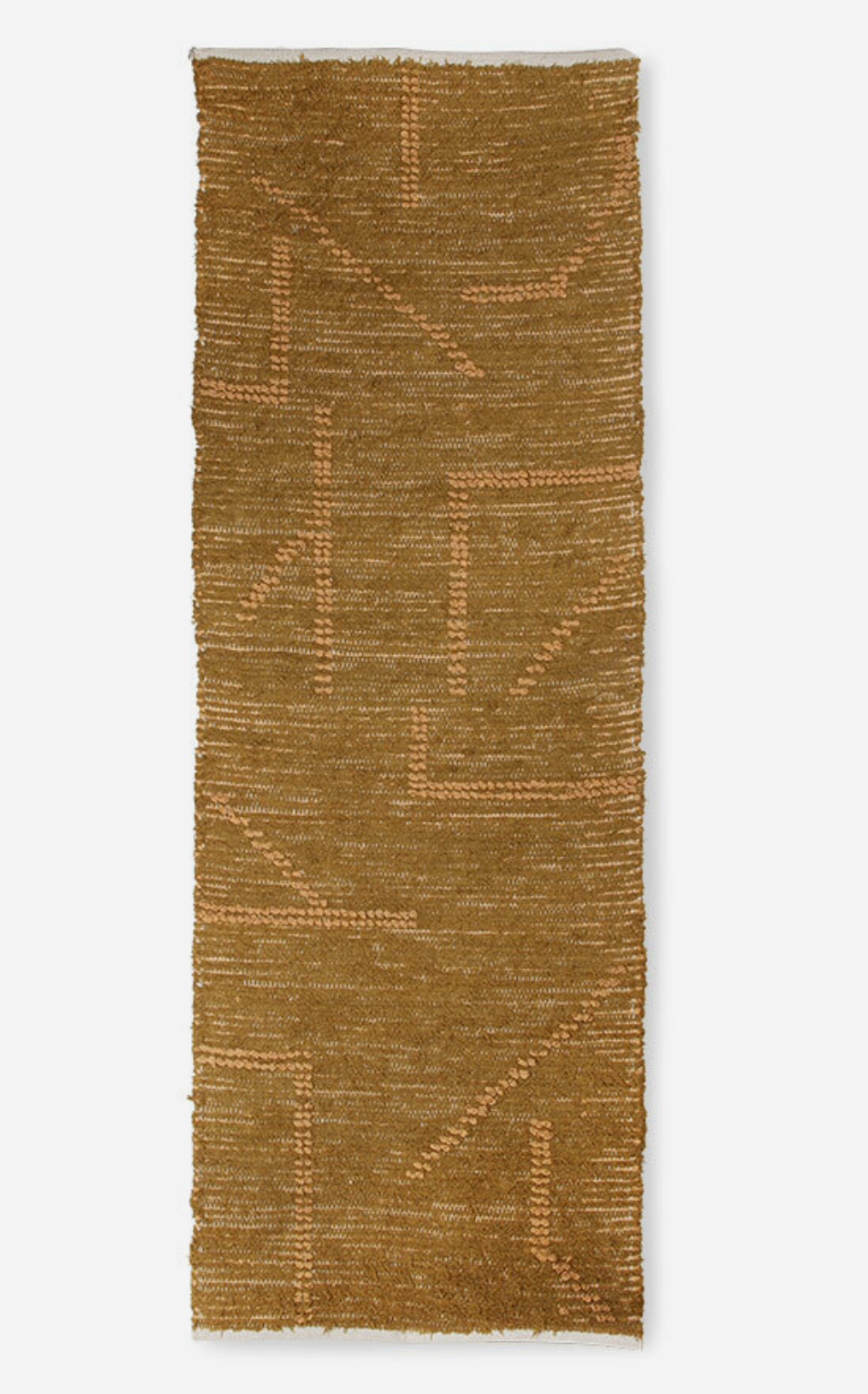 handwoven cotton runner mustard honey 70x200