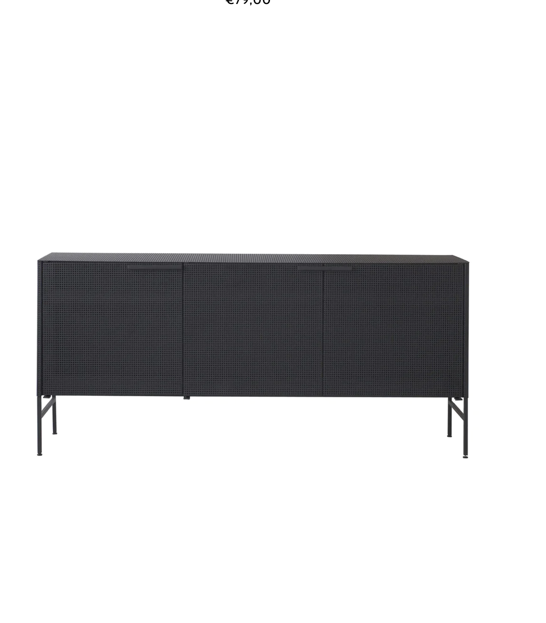 Grid sideboard black steel