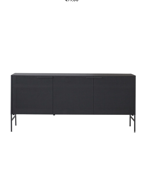 Grid sideboard black steel