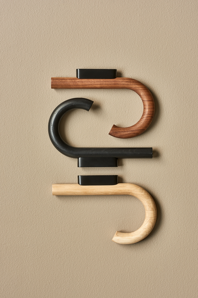 hook hanger Walnut Black