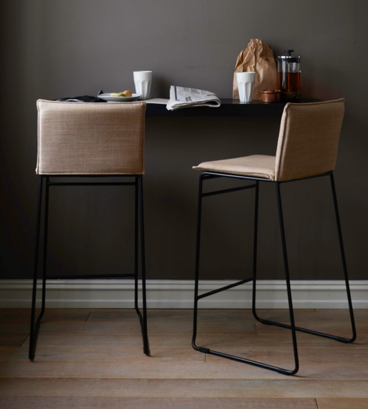 Kyst bar stool black metal 75cm