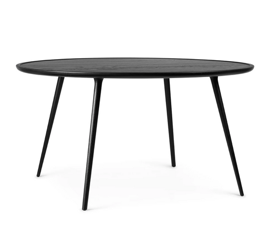 Accent spisebord 140 cm - sort lakkert eik