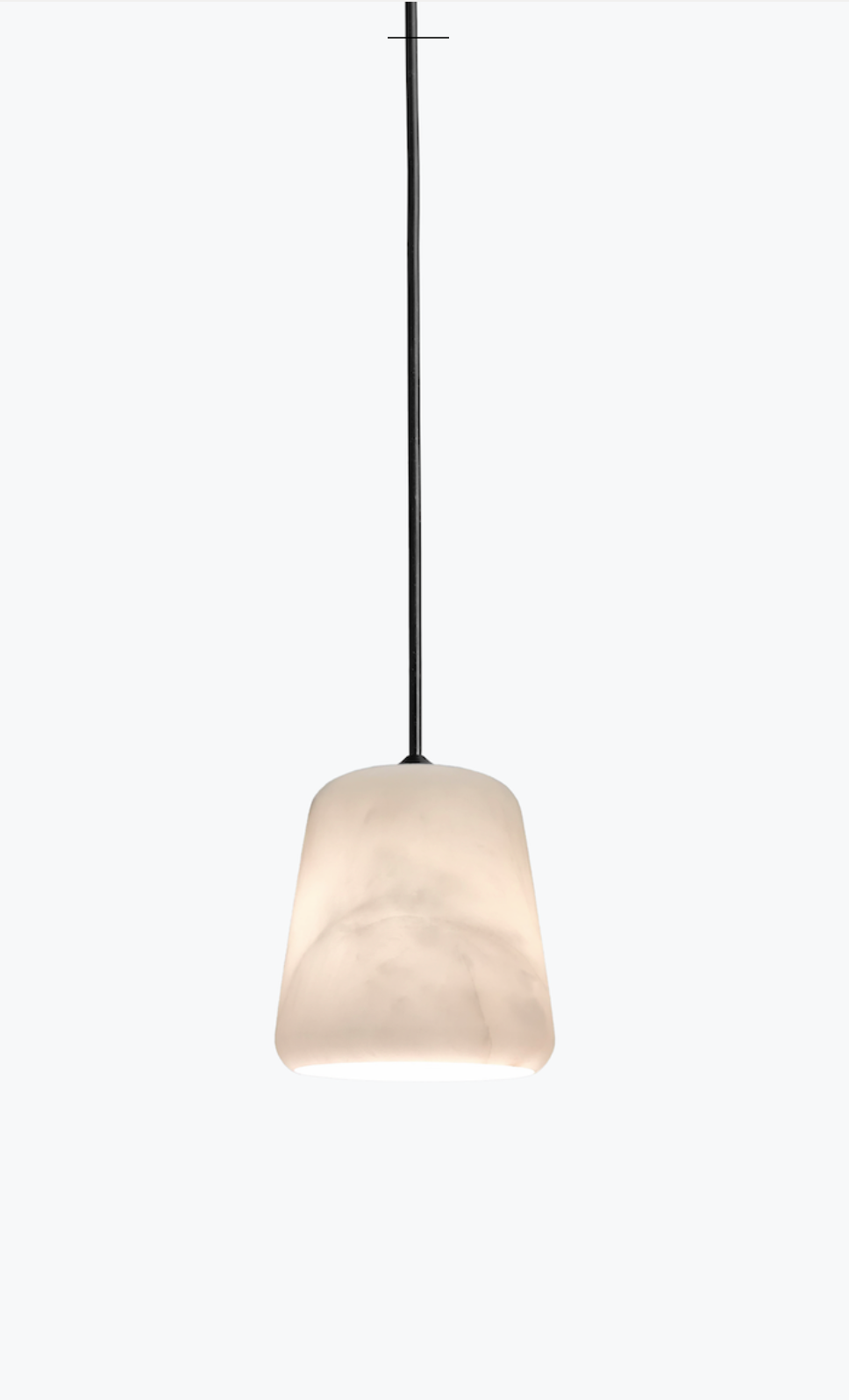 Material Pendel White Marble without innershade w. Black Fitting