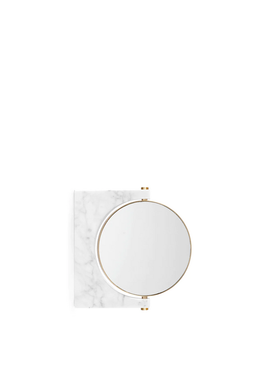 Pepe White Marble Mirror, Vegg