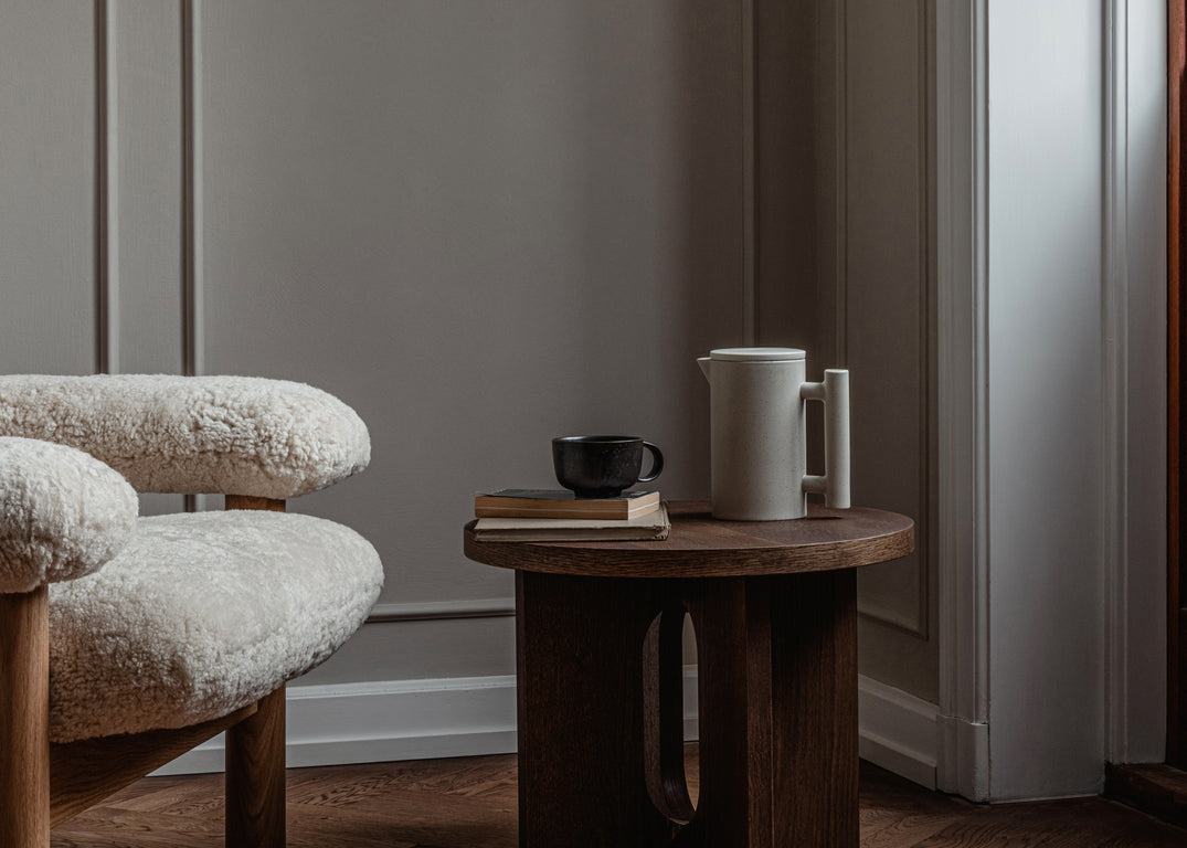 Brasilia lounge chair sheepskin creme, oak