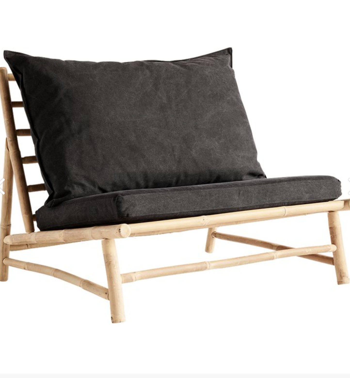 Bambus loungestol wide(2 stk.) inkl. pute
