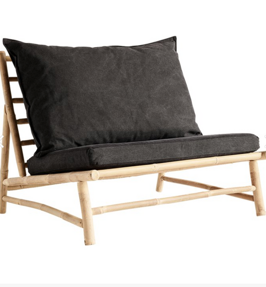 Bambus loungestol wide(2 stk.) inkl. pute