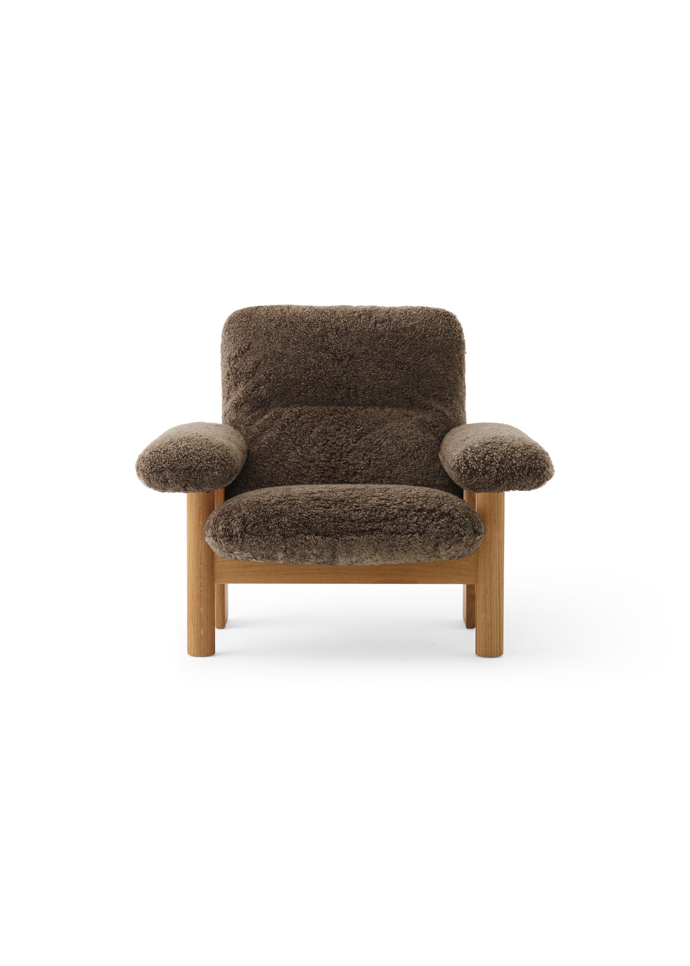 Brasilia lounge chair sheepskin root, oak
