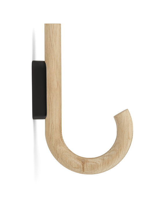 Hook hanger oak black