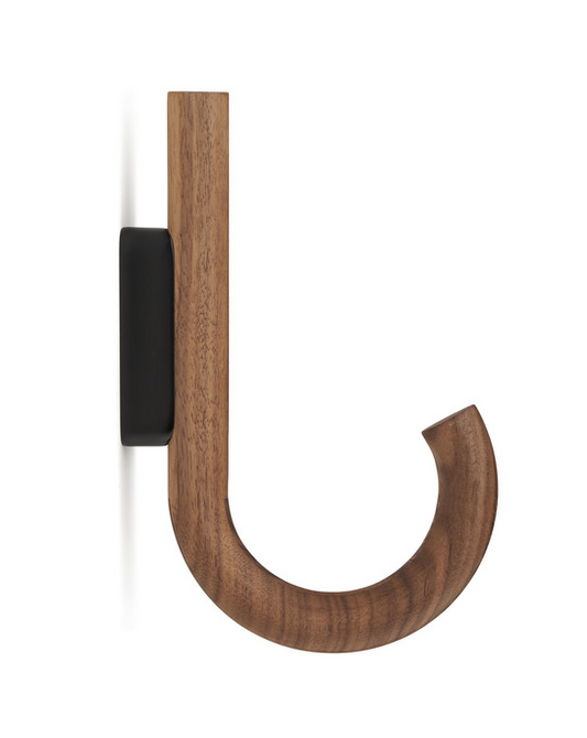 hook hanger Walnut Black