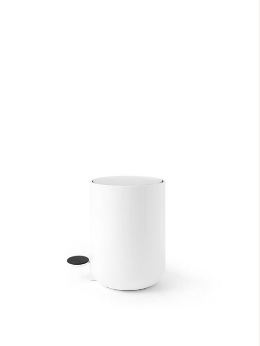 Pedal bøtte, 4 liter hvit