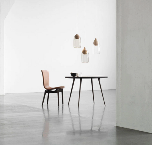 Accent spisebord 110 - sirkagrå eik