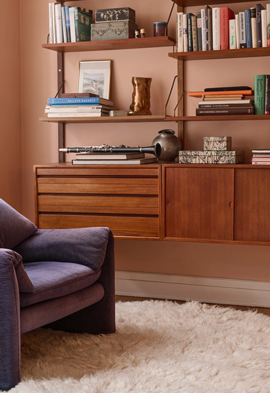 Residue Shaggy ullteppe Bone white 180x270 cm