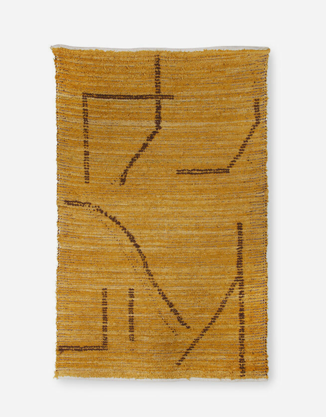 handwoven cotton rug oche brown 120x180