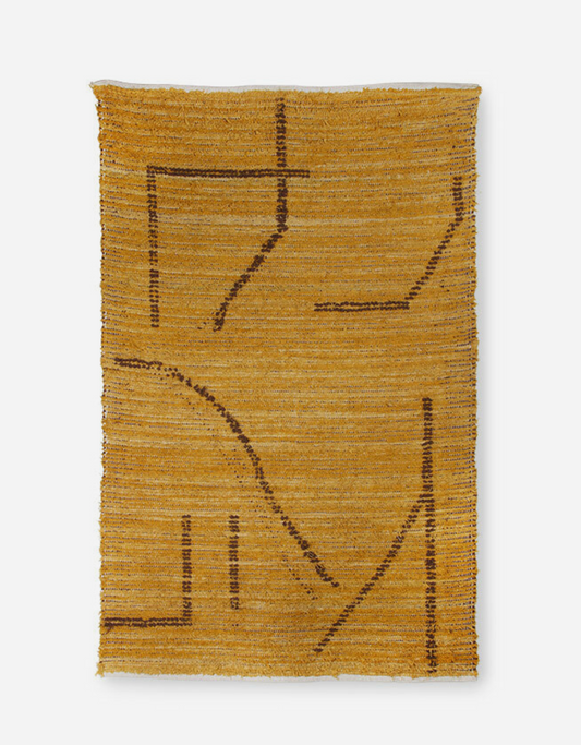 handwoven cotton rug oche brown 120x180