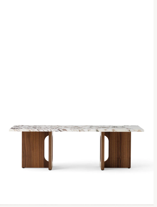 Androgyne Sofabord -walnut/Calacatta  viola marble