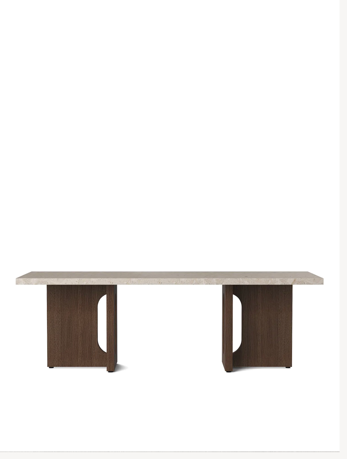 Androgyne Sofabord - Dark stained oak/kunis Breccia Sand