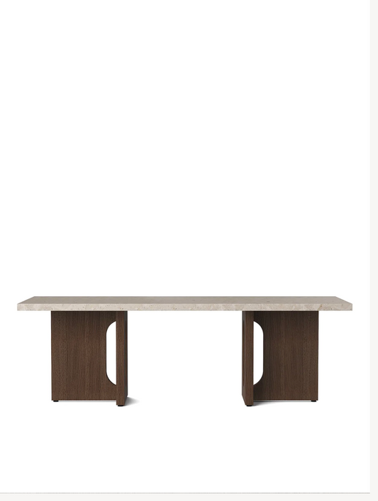 Androgyne Sofabord - Dark stained oak/kunis Breccia Sand