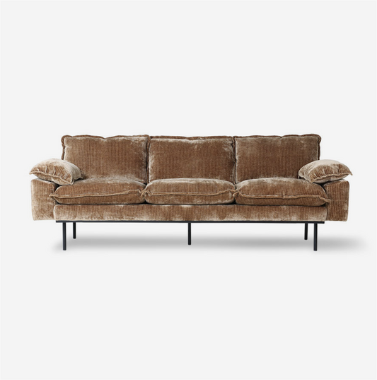 Retro sofa, 3-seats flere farger