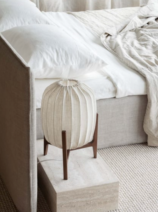 Prisma table lamp dark ash/natural
