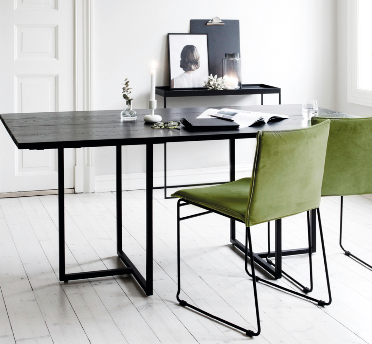 Kyst stol spisestol sort