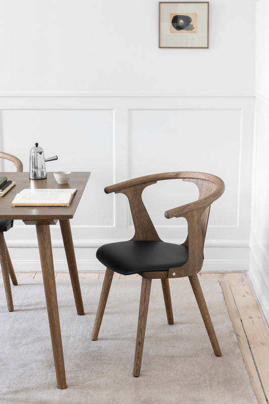 In between chair SK2 black lacquered oak w. fiord 191