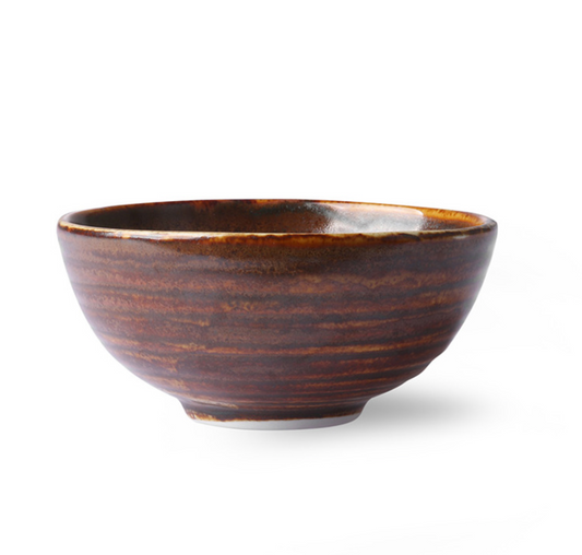 Chefs ceramics dessert bowl rustic brown