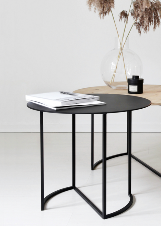 Ljå bordet sort metall 55cm