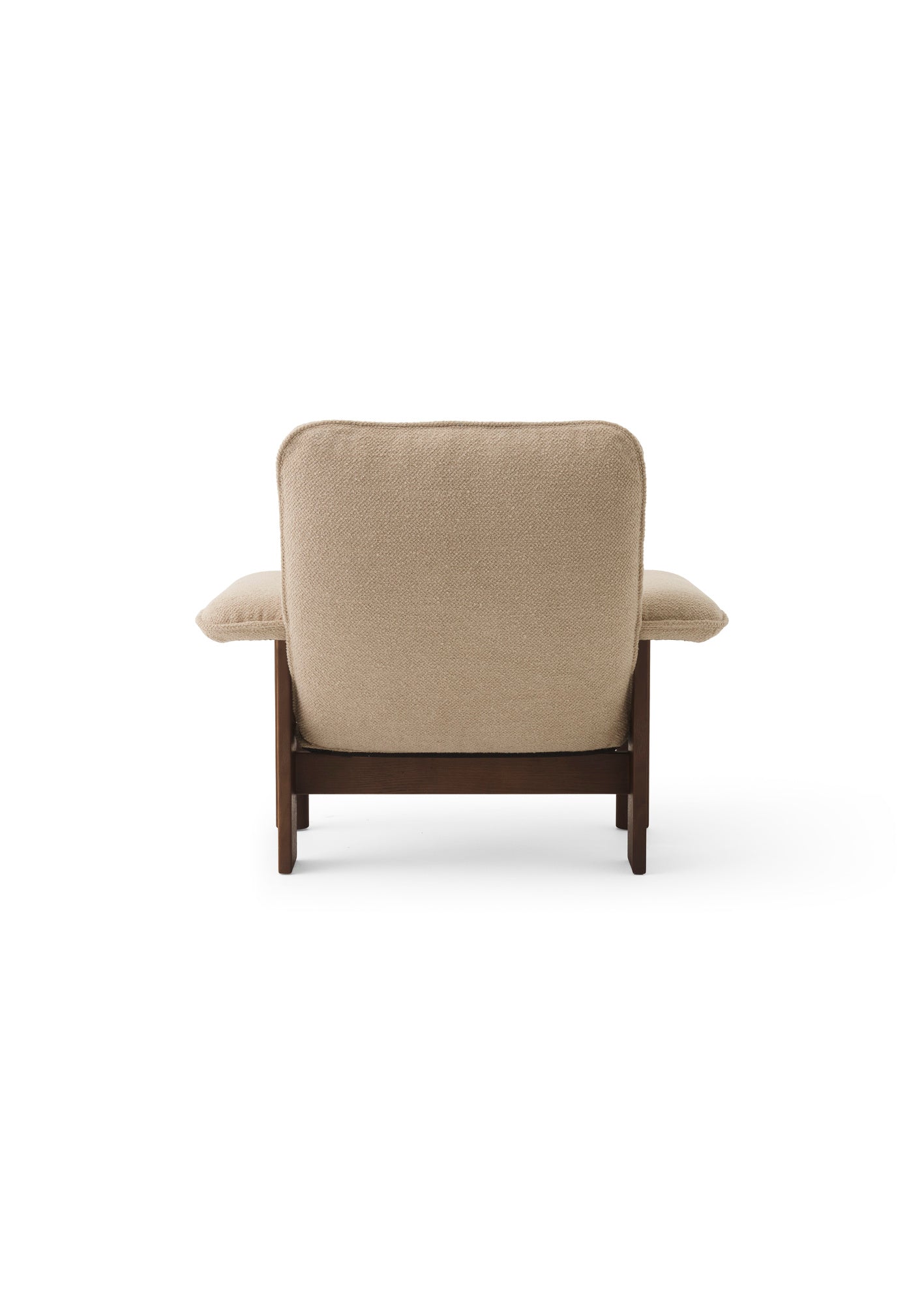 Brasilia lounge chair boucle 02, dark oak