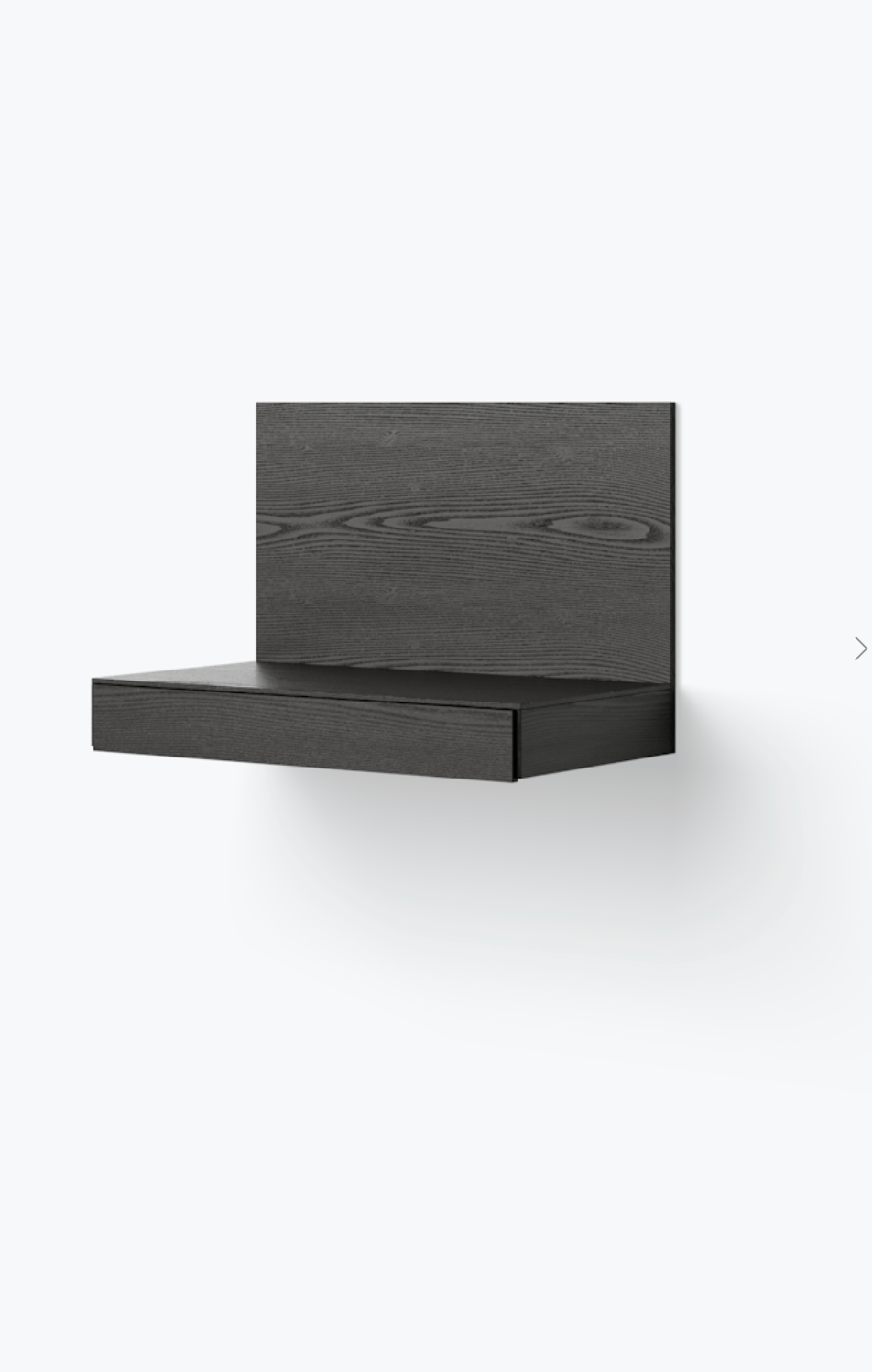 Tana Wall Mounted Desk, black stained oak