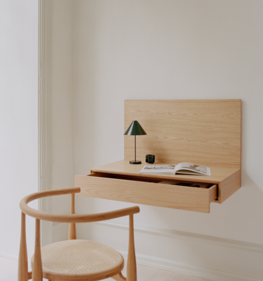Tana Wall Mounted Desk, oak