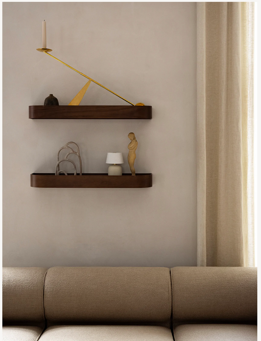 Epoch Shelf floating wall shelf in dark stained oak 79 cm