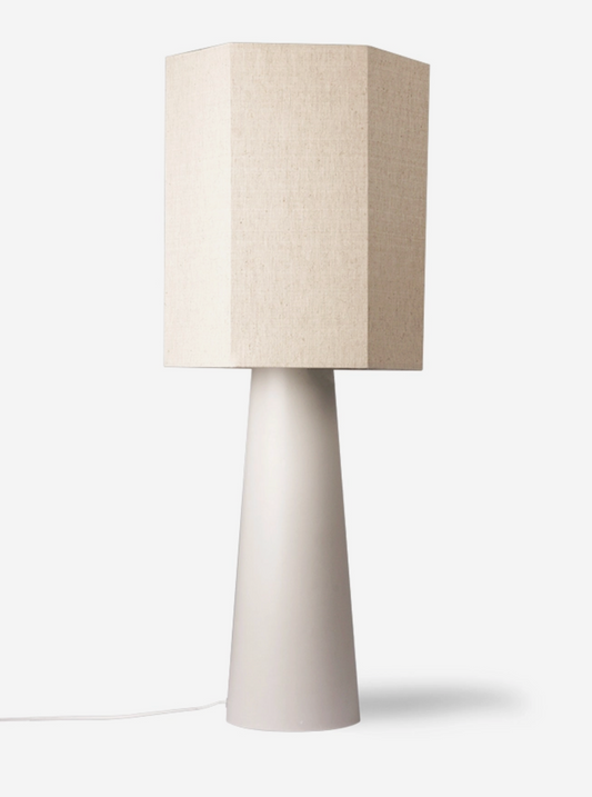 hexaginal lamp shade linen natural L