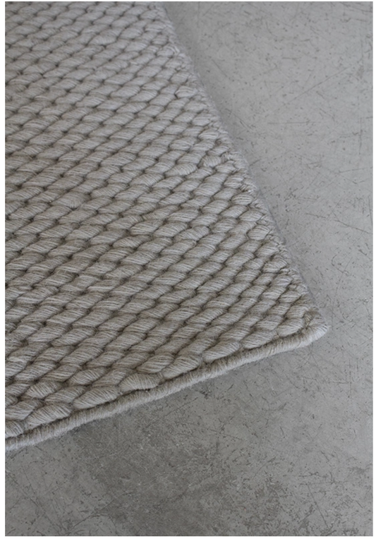 Wool structured ullteppe True greige 250x350 cm