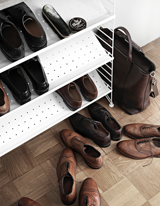 metal shoe shelf white 78x30