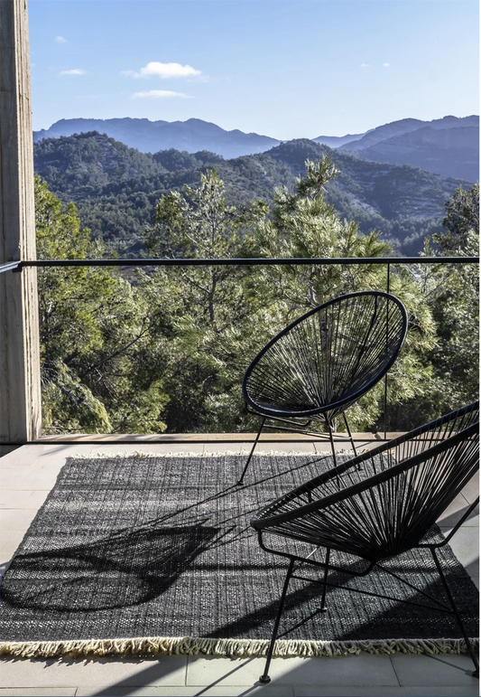 Tres outdoor Texture black 170x240cm