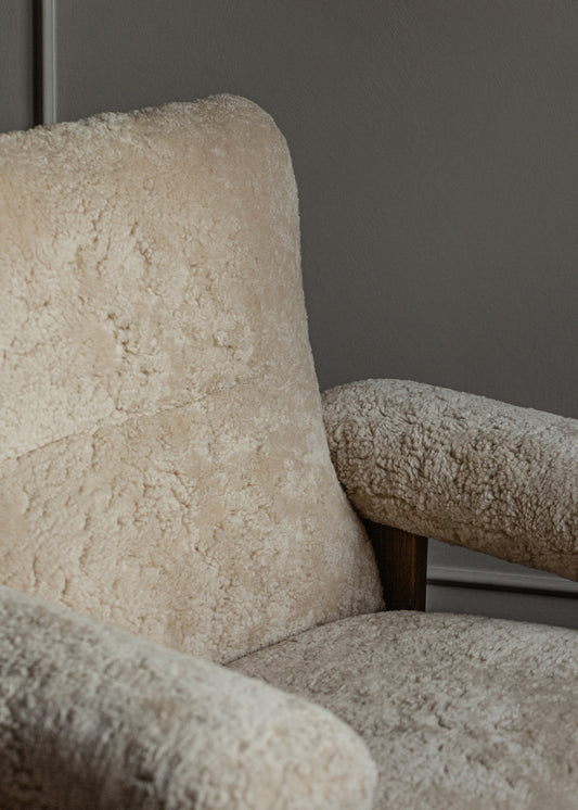 Brasilia lounge chair sheepskin creme, oak