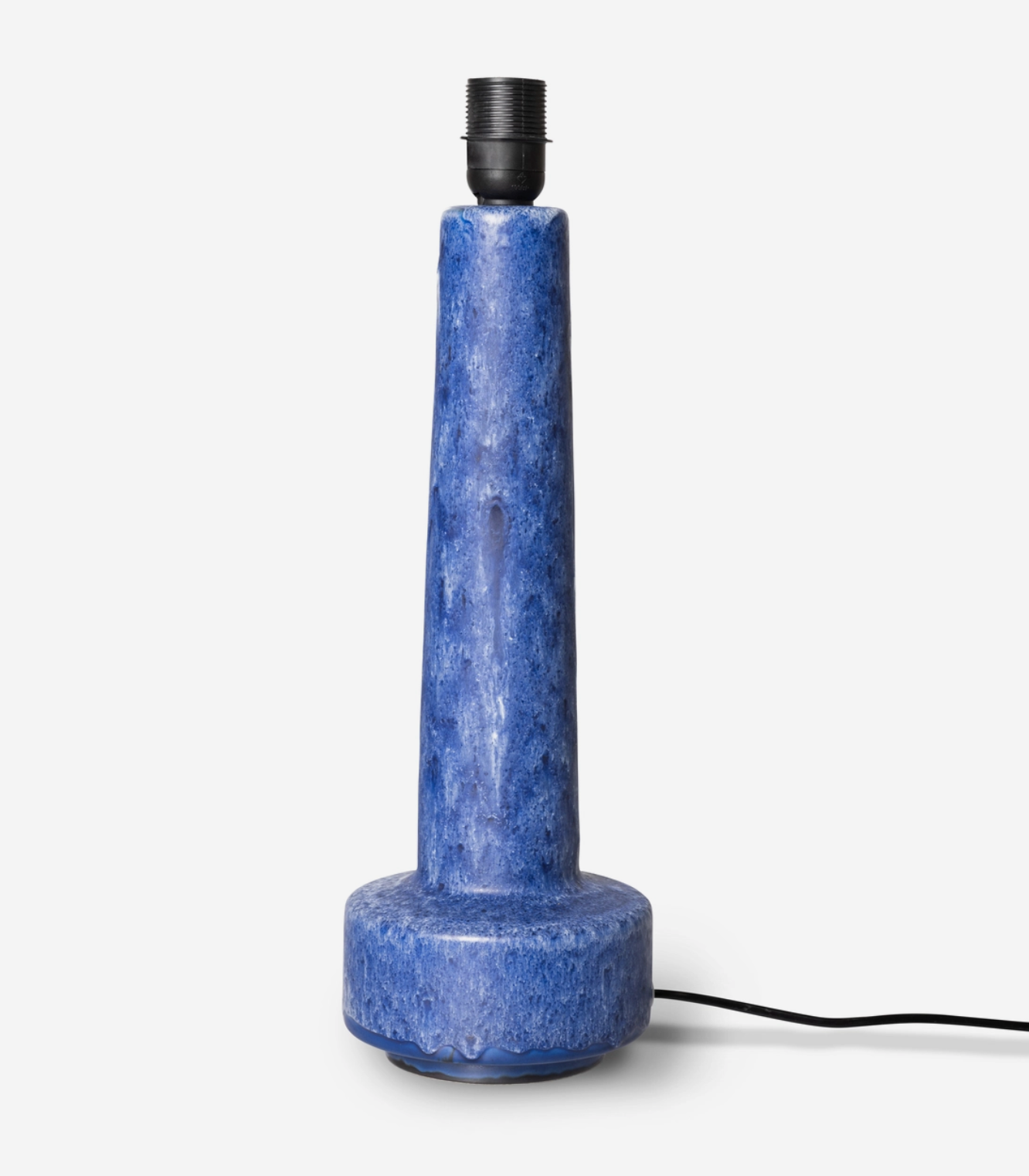 retro stoneware lamp base blue