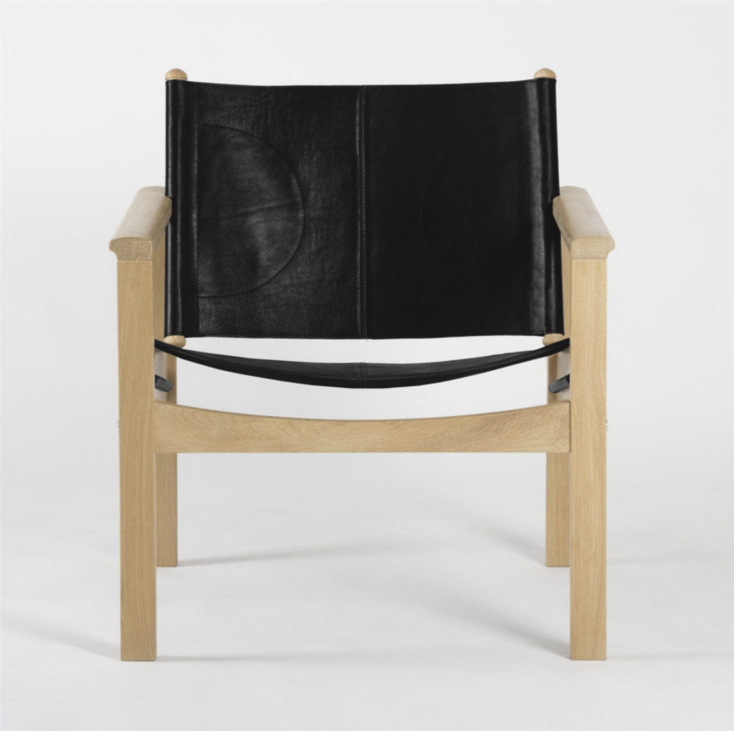 Peglev chair oak/black matt leather