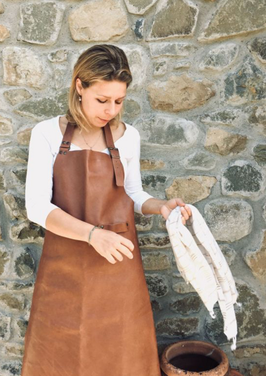 forklede skinn lysebrun