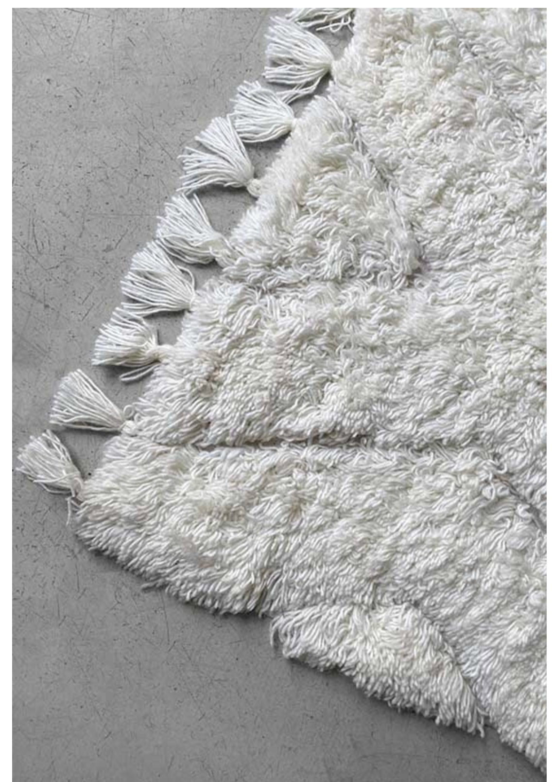 Modern Oriental Shaggy teppe bone white 180x270cm