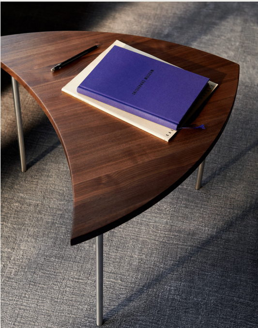 Pinwheel HM7 oiled walnut w stainless steel