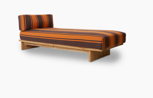 Outdoor Daybed Teak Retro pattern