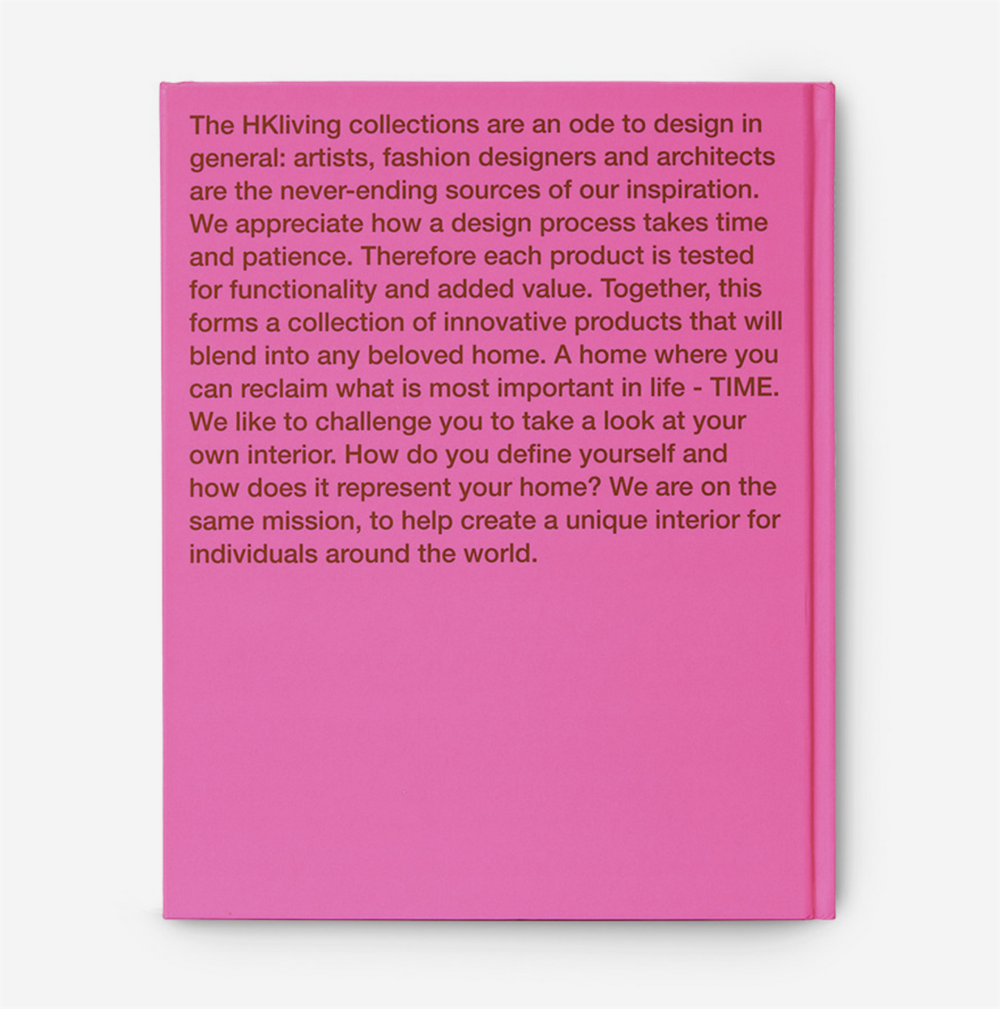 Coffe table book, lookbook pink