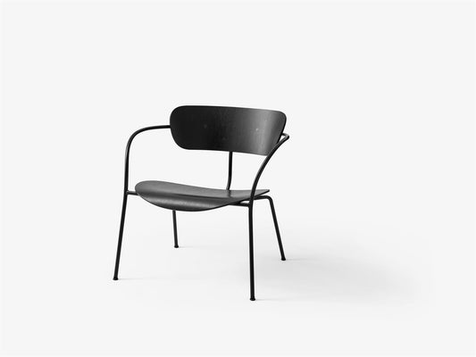 Pavilion AV5 lounge chair black lacquered oak