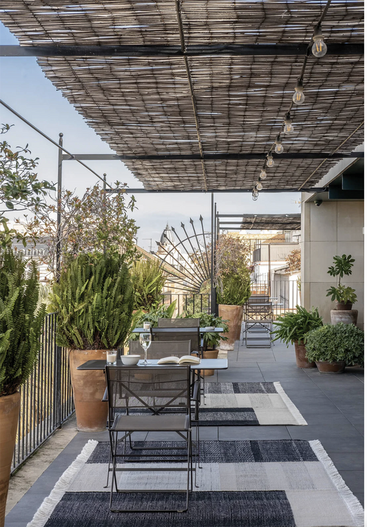 Tres outdoor Texture Chocolate 170x240cm