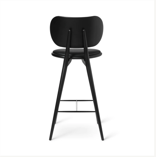 High stool backrest /black beech 69 cm