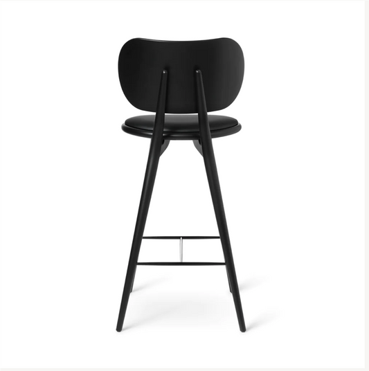 High stool backrest /black beech 74 cm