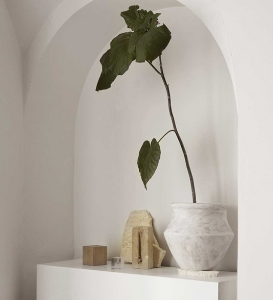 Krukke Teracotta 34 cm Clay greek-s white