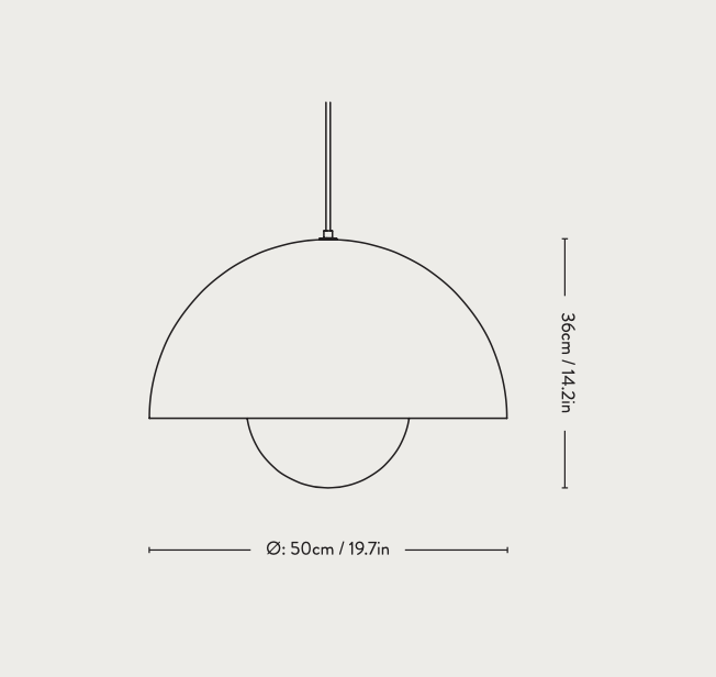 Flowerpot vp2 grey-beige